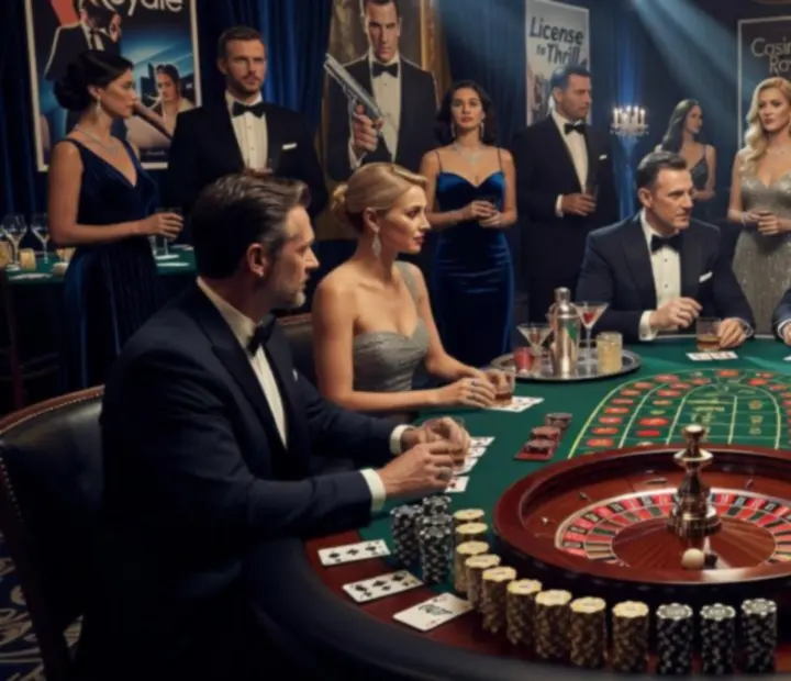 Stół do gry w stylu James Bond podczas firmowego eventu